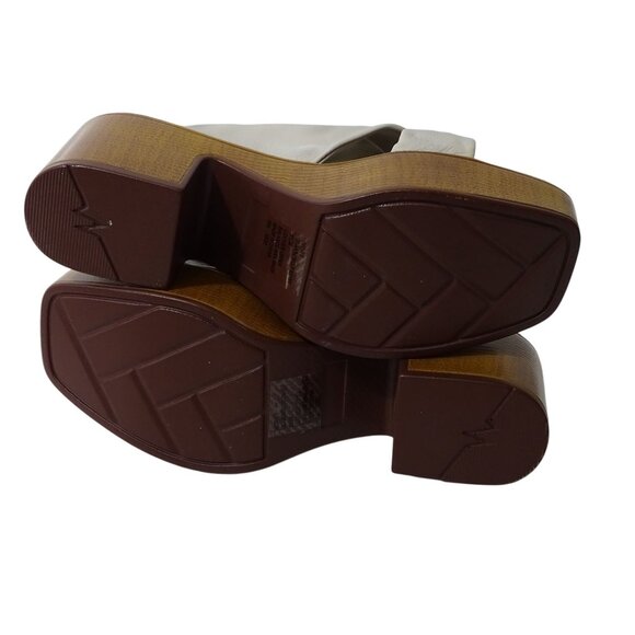 House Of Harlow 1960 Glamming Tan Leather Platform Sandals Size 8.5 M Block Heel - Picture 6 of 8